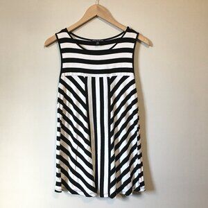 Cable & Gauge Burtonesque Striped A-line Tank Top